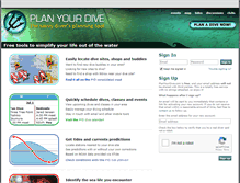 Tablet Screenshot of planyourdive.com